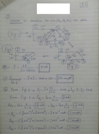 Electric Circuits Class (Solution of Problem set A)