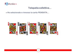 65
● Ho selezionato e rimosso la carta PENSATA…
Telepatia collettiva…
 