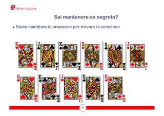 66
● Basta cambiare le premesse per trovare la soluzione
Sai mantenere un segreto?
 