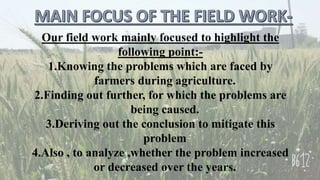Problems faced by farmers in agriculture