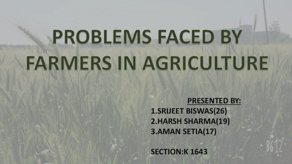 Problems faced by farmers in agriculture