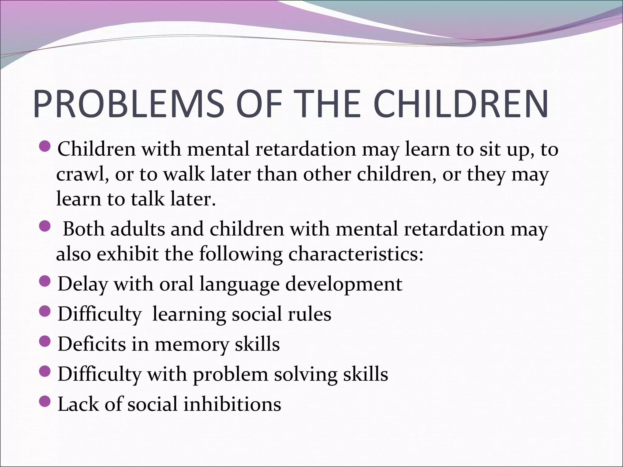 Problems of children | PPT