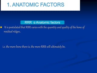 Systemic Factors For Rrr problems of residual alveolar ridge.ppt
