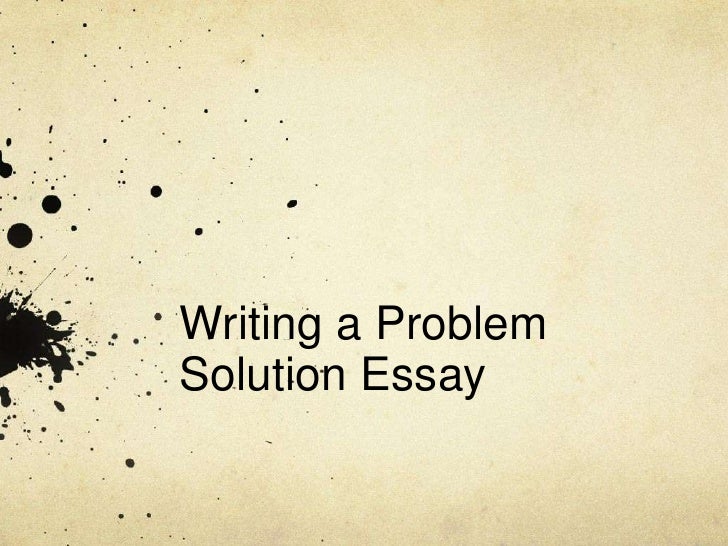 problem solution essay definition