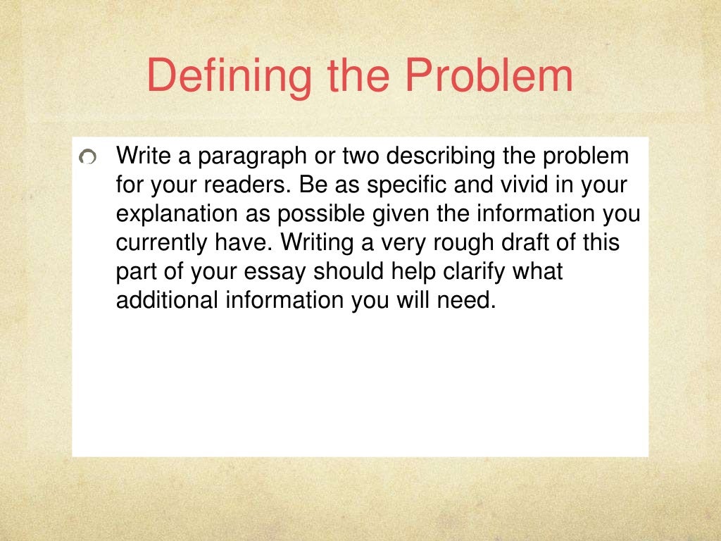 problem analysis essay topics