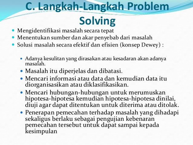 langkah langkah problem solving