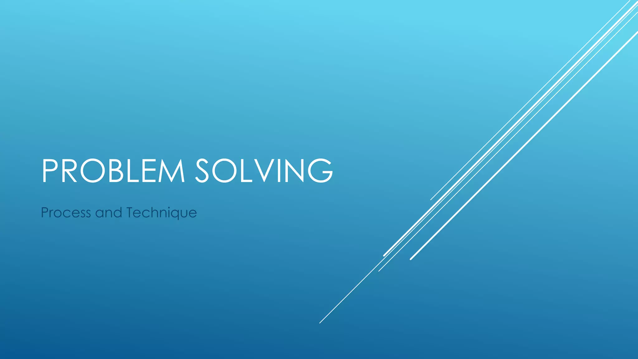 Problem solving | PPT