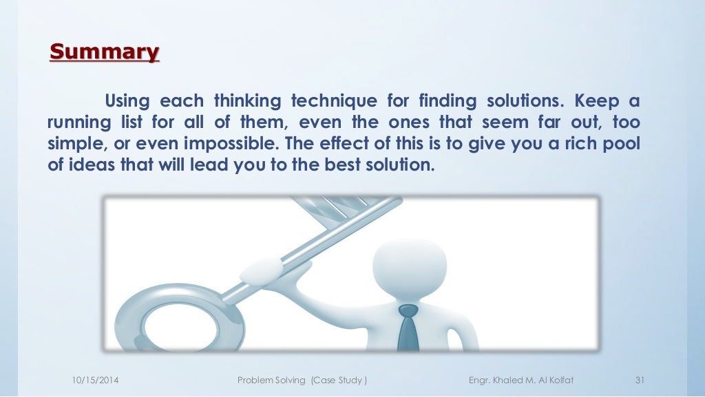 Problem solving case study