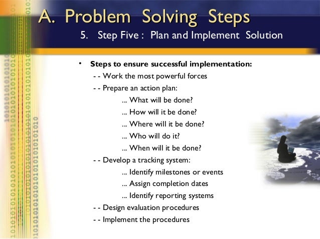 5 steps of problem solving