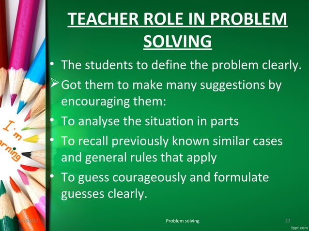 Problem solving method | PPT | Educational Assessment | Education
