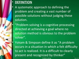 Problem solving method | PPT