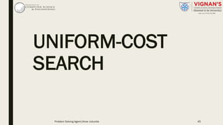 UNIFORM-COST
SEARCH
Problem Solving Agent|Amar Jukuntla 45
 