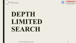 DEPTH
LIMITED
SEARCH
Problem Solving Agent|Amar Jukuntla 55
 