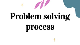 Problem solving
process
 