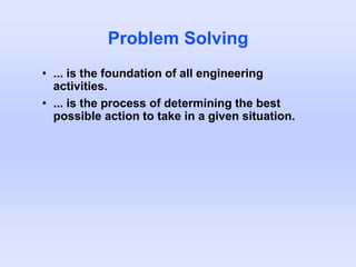 ProblemSolving for engineering presentation.ppt | Science