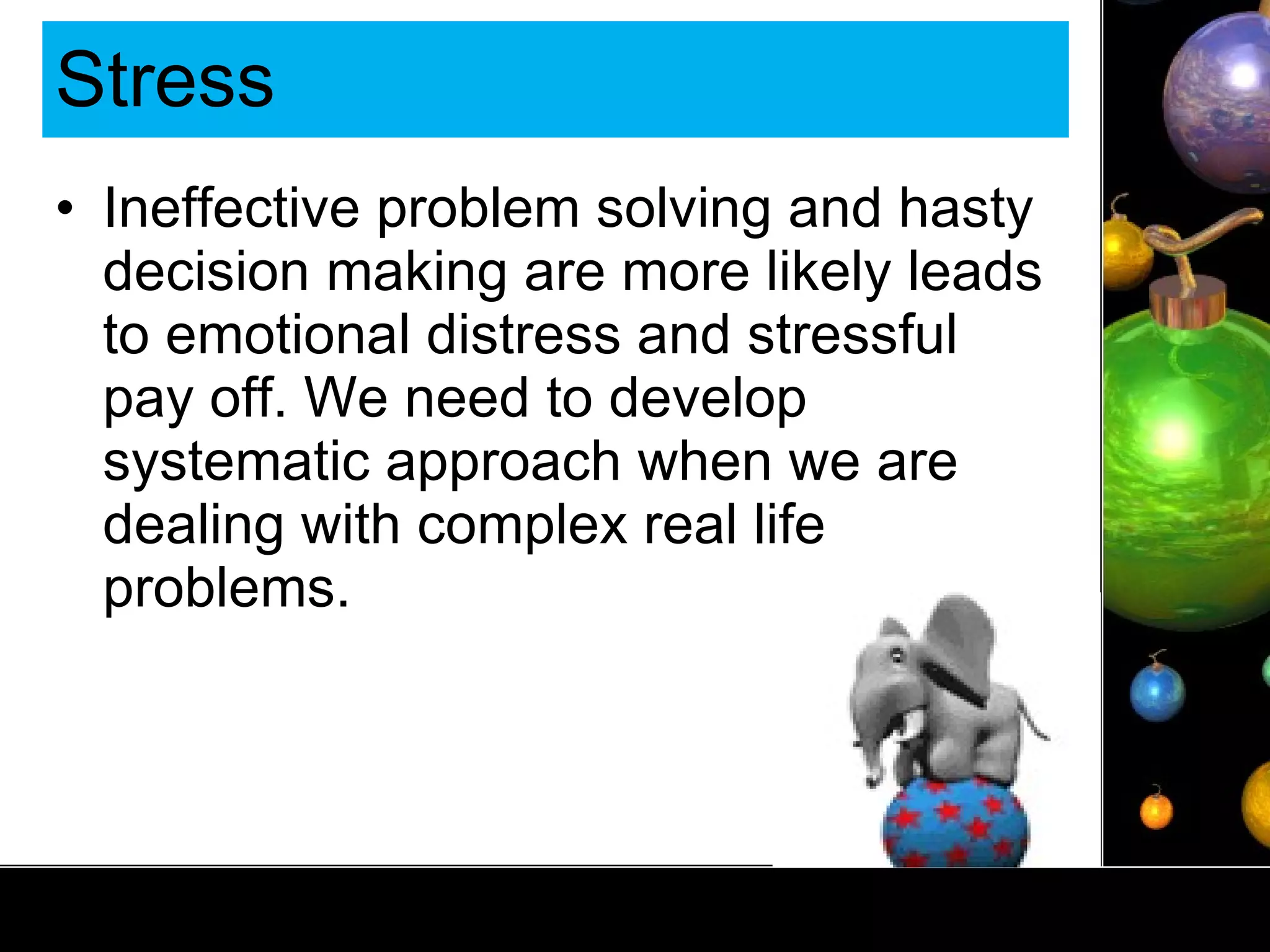 Problem Solving Essential For Stress Management PPT