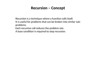 recursive algorithm - recursive algorithm topic... Problem_Solving_Algorithms_Recursion_Custom_Design.pptx