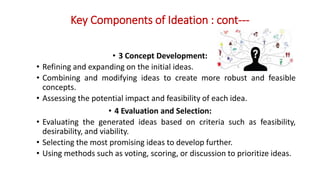 Problem solving and ideation guidance for students and faculty under ...