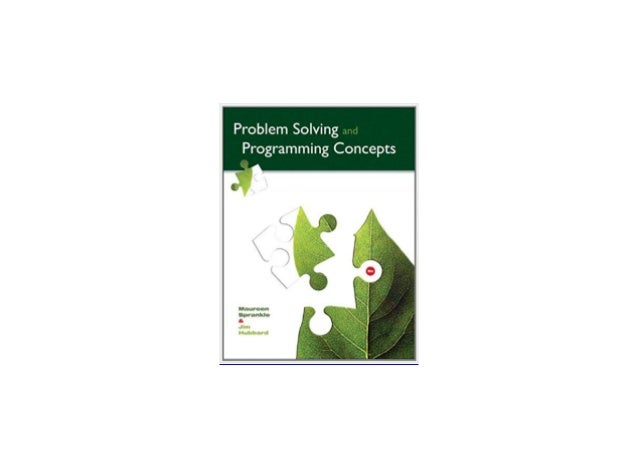 problem solving and programming concepts 9th edition pdf