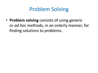 Problem Solving Basics | PPT