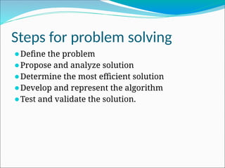 Problem Solving PPT Slides Grade 10- 11students | PPTX