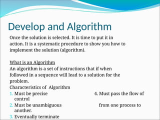 Problem Solving PPT Slides Grade 10- 11students | PPTX