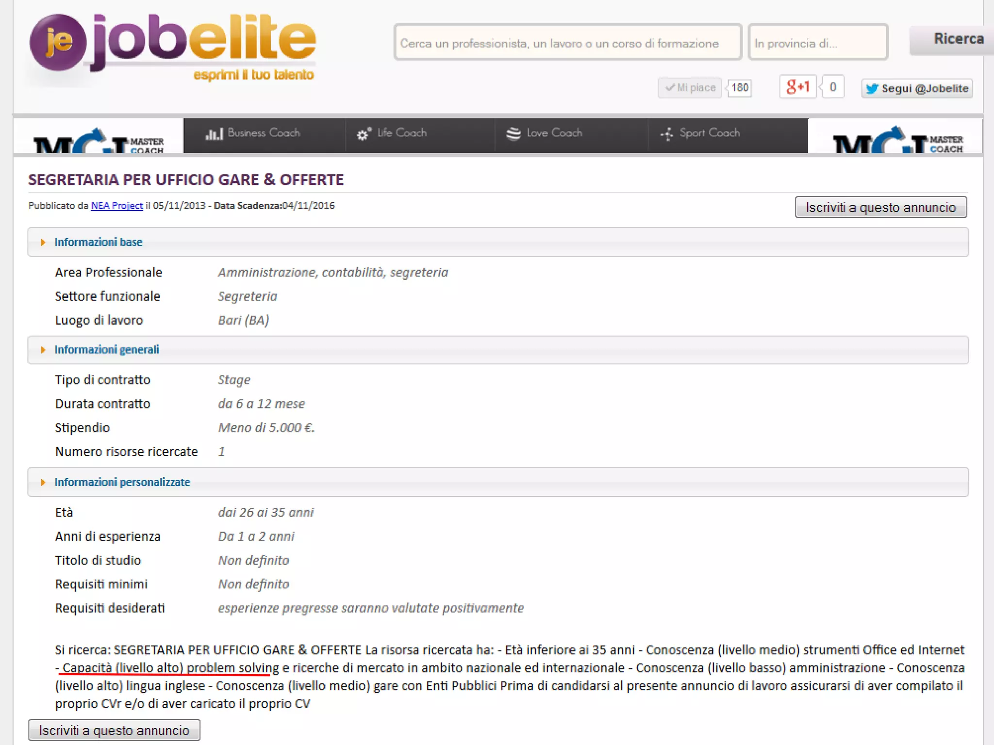PASQUALE ADAMO – Coach, Formatore, Mediatore, Autore, Esperto Di PNL, - 3939455377 – adamop.blogspot.com – adamo@jobelite.it

 