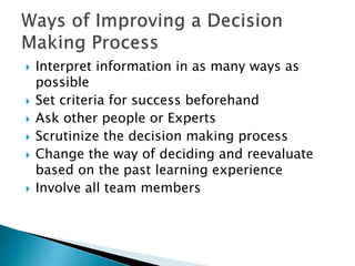 Problem solving & decision making | PPTX