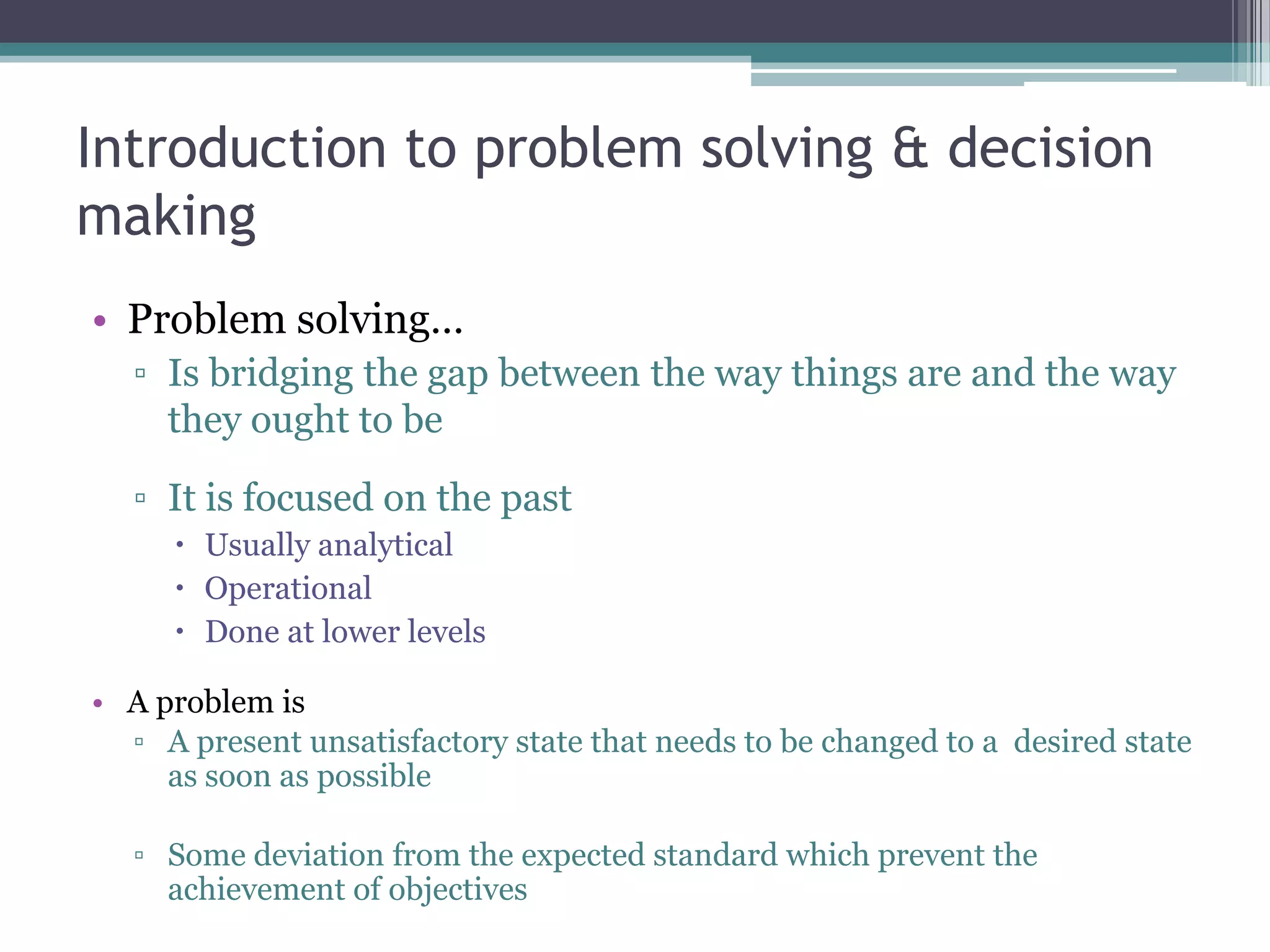 Problem solving & decision making at the workplace | PPTX
