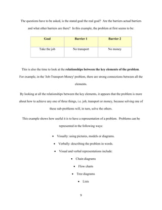 7 step Problem solving cycle project report