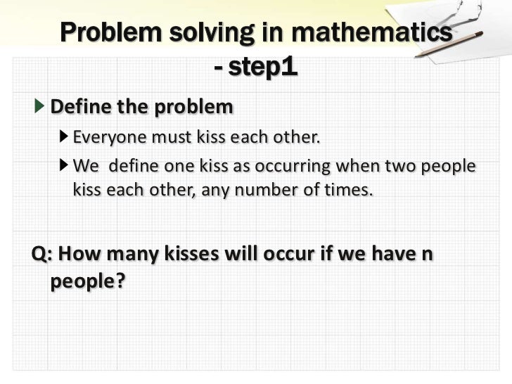 definition of problem solving in math terms