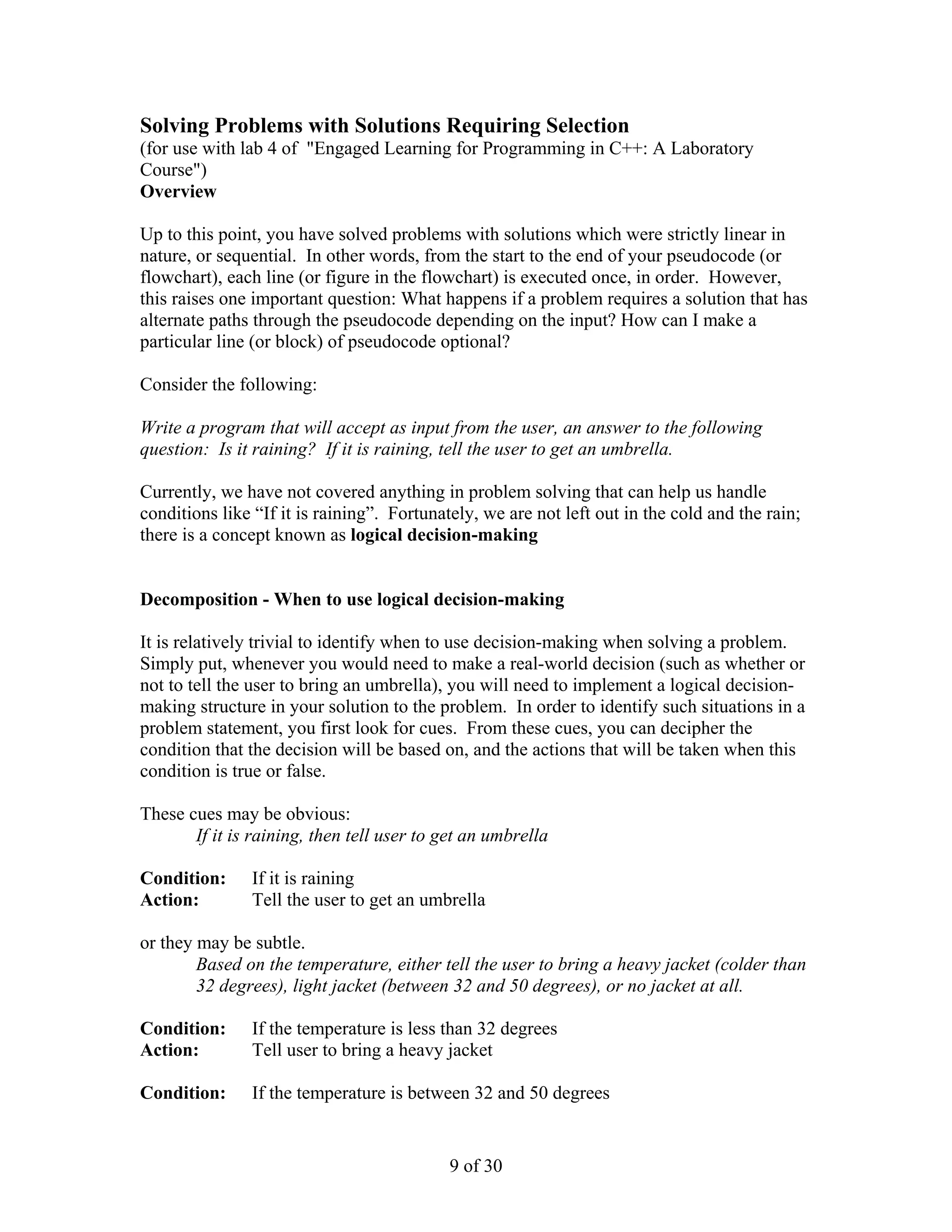 Problem solving (C++ Programming) | PDF