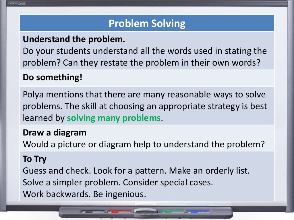 Problem solving in mathematics