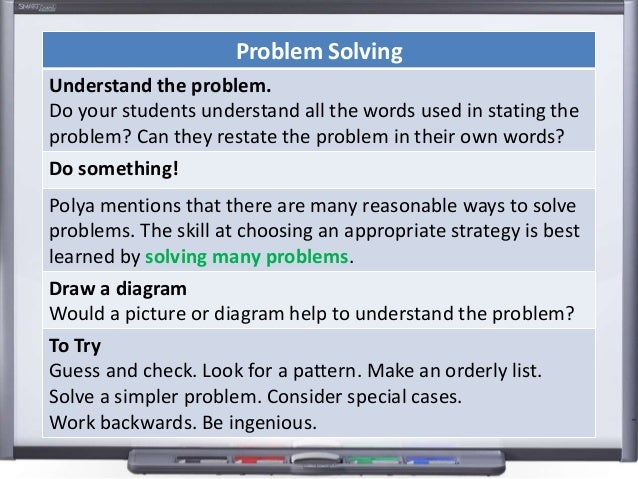 what is problem solving in mathematics pdf
