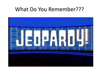 What Do You Remember???
 