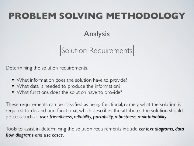 Problem solving methodology