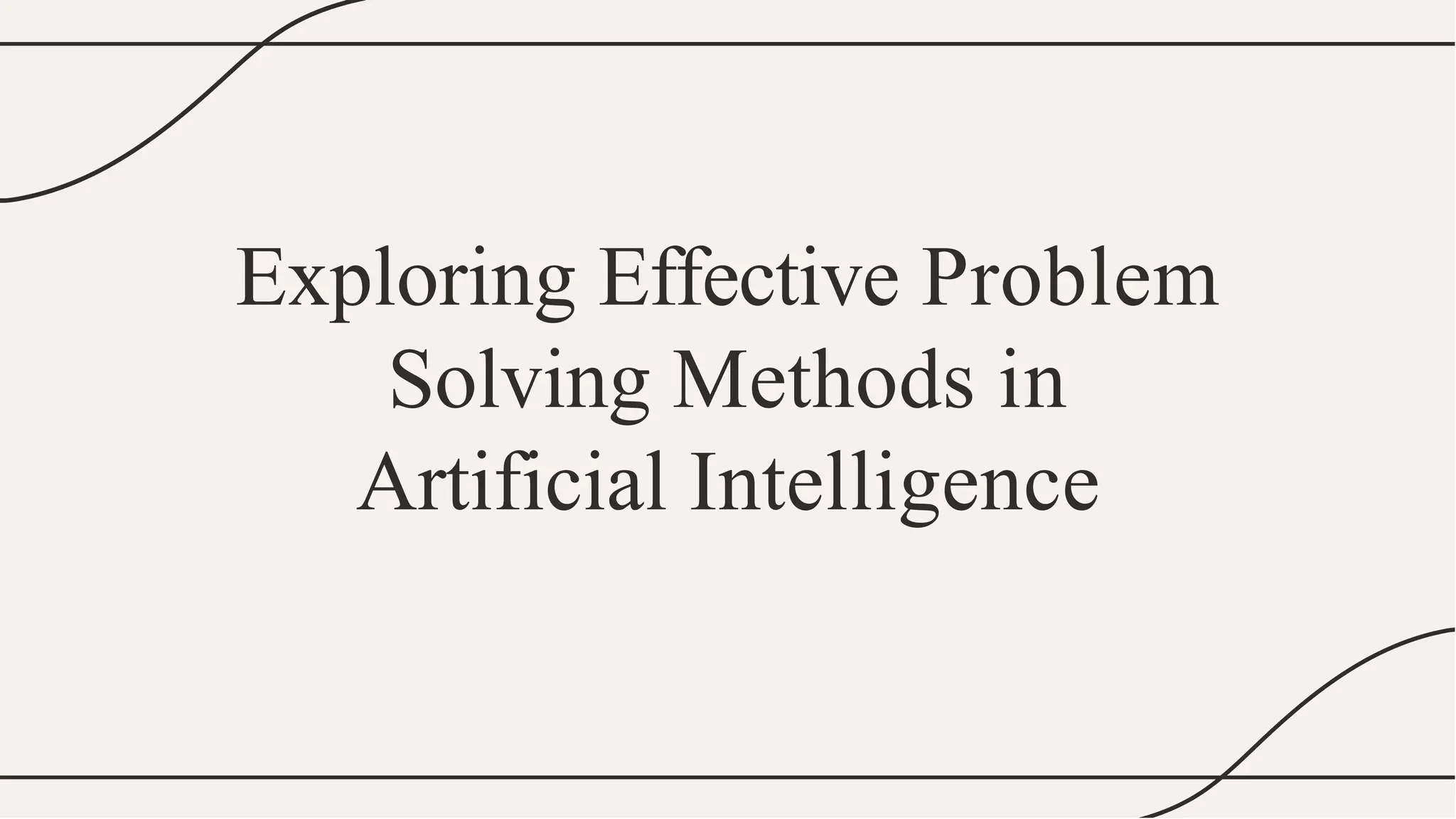 Problem solving methods in artificial intelligence 1 pptx