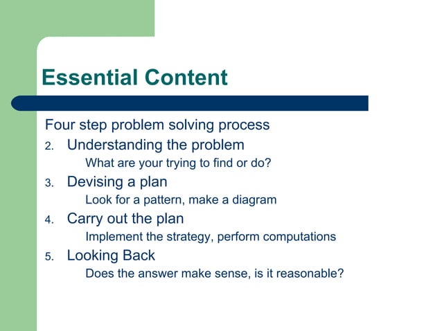 Problem solving power point | PPT