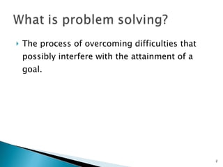 Problem solving powerpoint | PPT