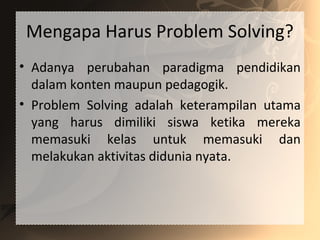 Problem solving ppt | PPT