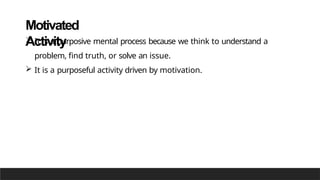Example Activity Motivation Solving Routine Problems Problem Solving PPT PDF over thinking and problem solving | PPTX