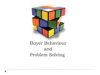 Buyer Behaviour
      and
Problem Solving
 
