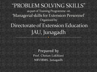 Problem solving skill | PDF