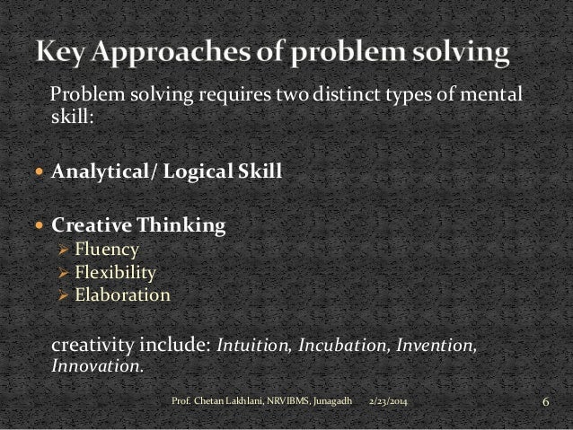 Problem solving skill