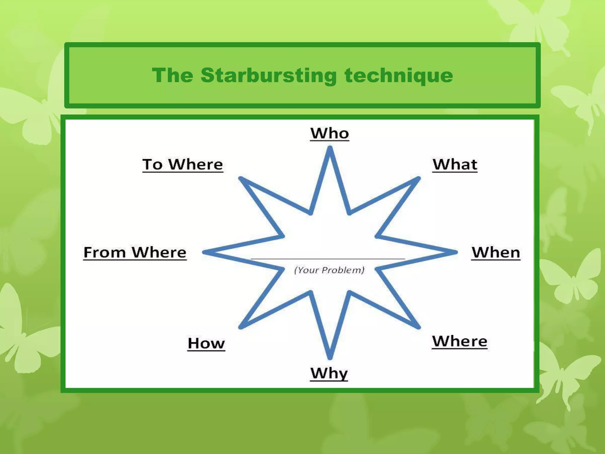 The Starbursting technique
 