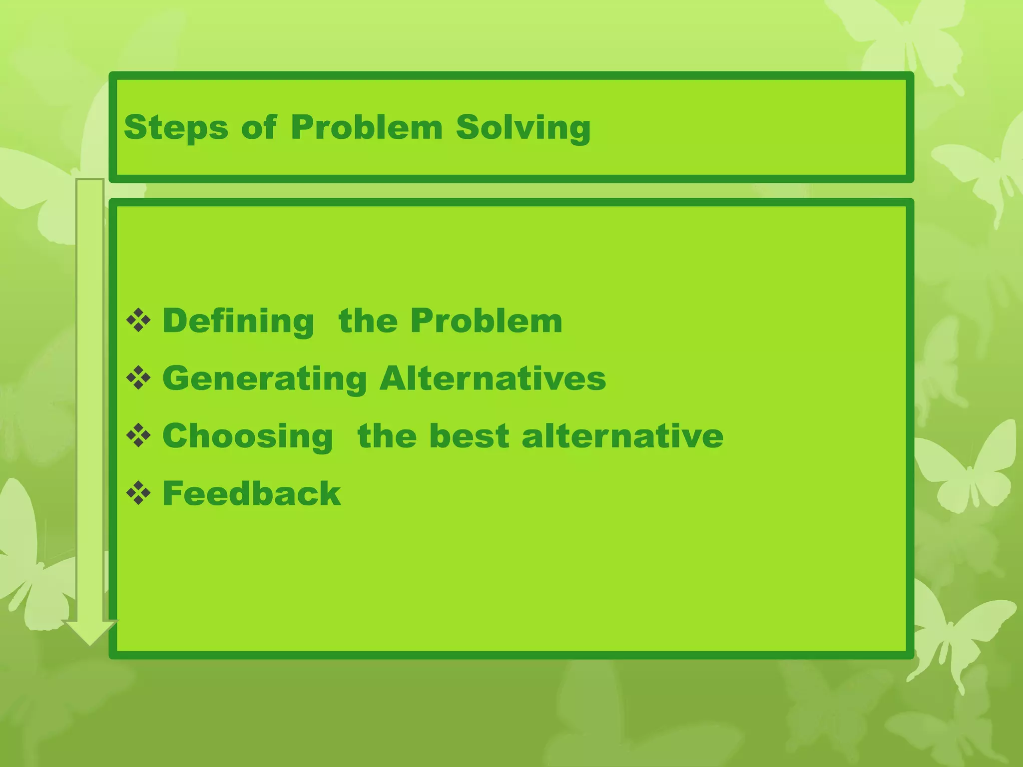 Problem solving skills | PPT | Business | Business and Finance
