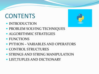 PROBLEM SOLVING TECHNIQUES USING PYTHON.pptx