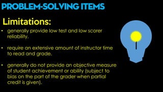 Problem Solving Test Types How to Create Problem Solving Test Items | PDF