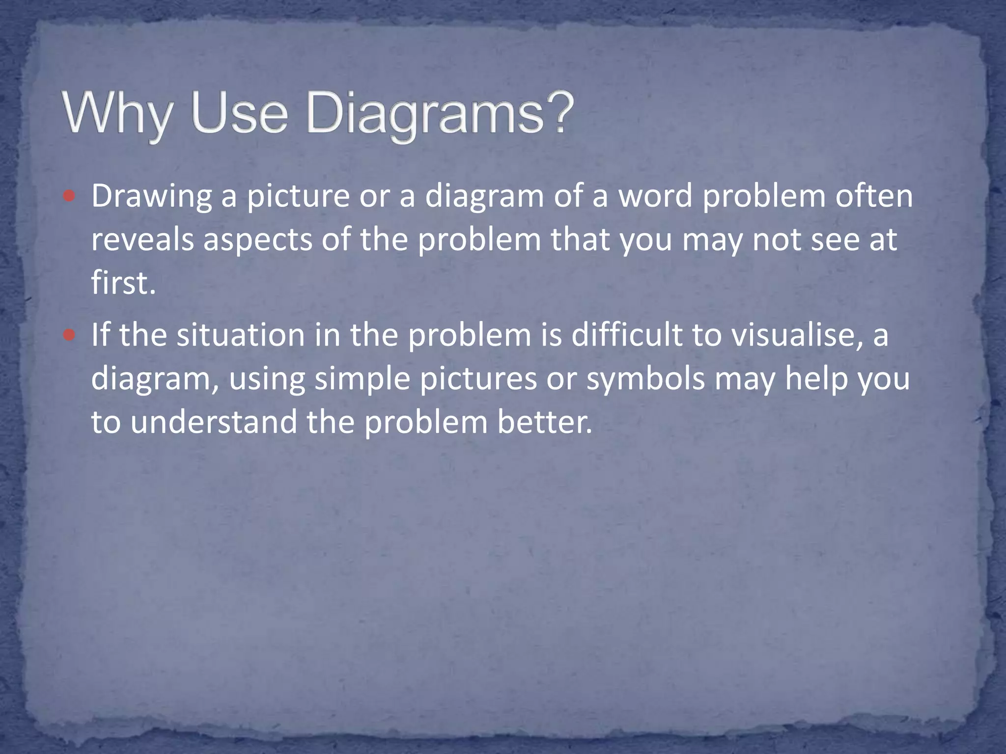 Problem solving using a diagram | PPTX