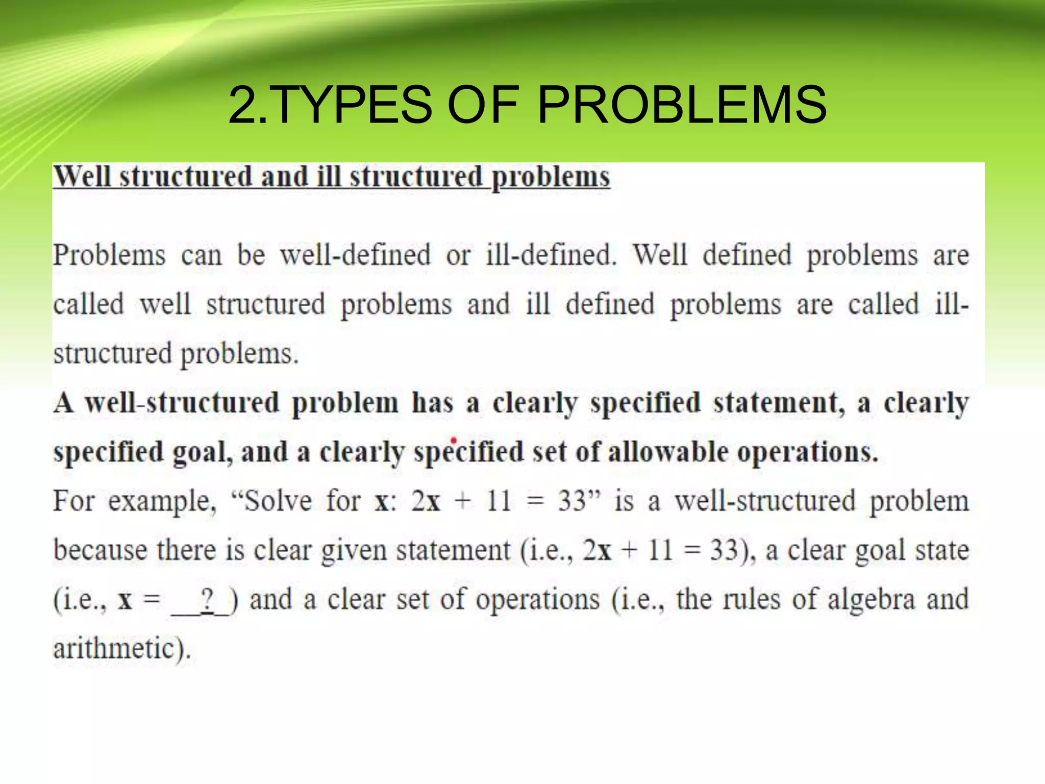 2.TYPES OF PROBLEMS



 